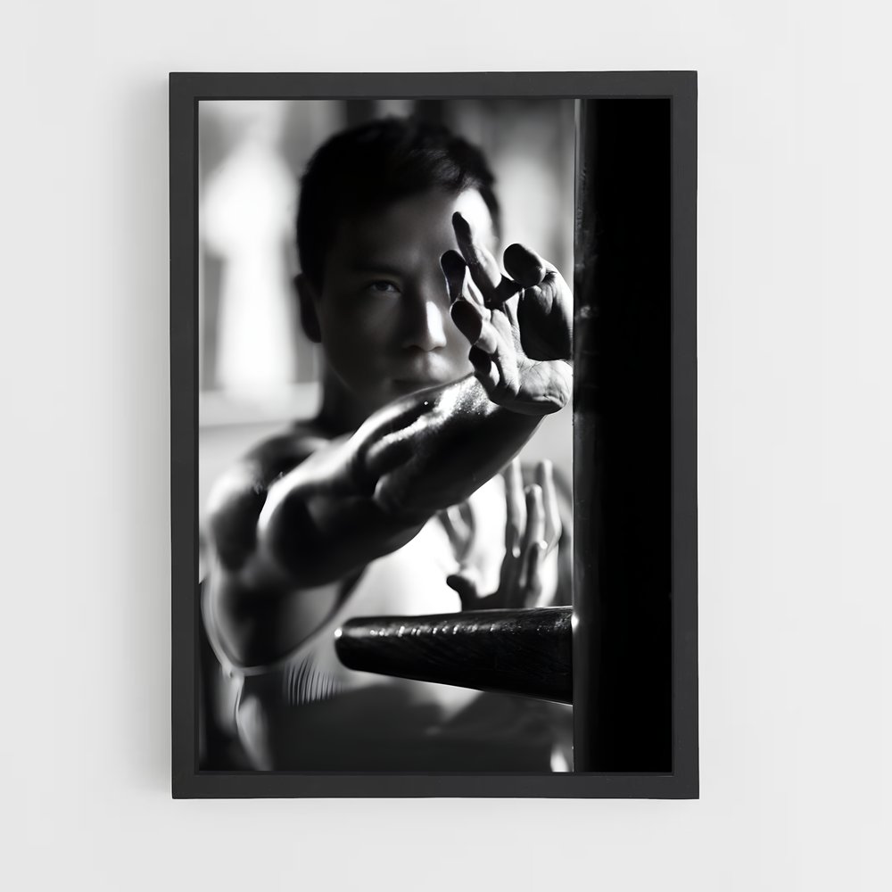 Poster Donnie Yen scène d'action au couteau – affiche Kung Fu (vue 2)